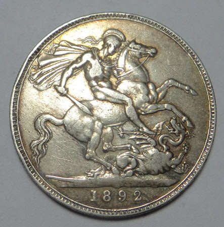 Great Britain, Queen Victoria Silver 5-Shillings (Crown) of 1892