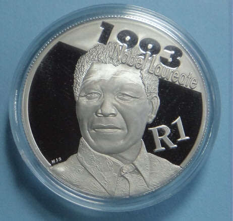 Republic of South Africa: Silver Proof R1 of 2007 (Nelson Mandela) 2 available