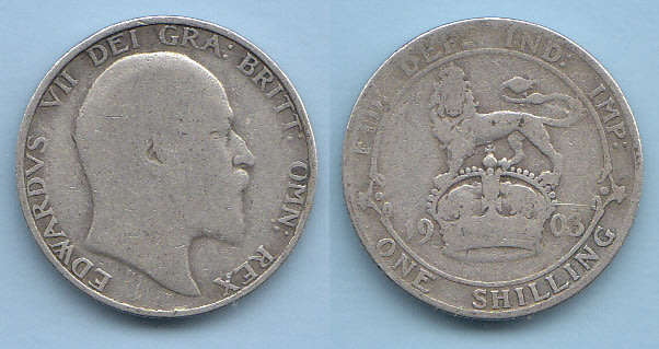 Great Britain, Edwardian Silver Shilling (1/-) of 1903
