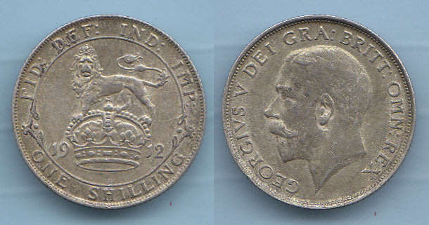 Great Britain, George V Silver Shilling (1/-) of 1912