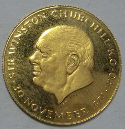 Winston Churchill (This Was Their Finest Hour) .900 GOLD Medal