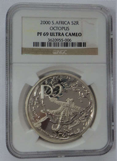 Silver Proof R2 Crown of 2000 (Octopus) NGC Graded PF 69 Ultra Cameo
