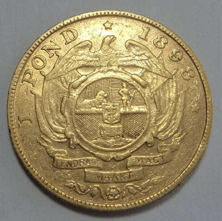 Paul Kruger ZAR, GOLD POND of 1898