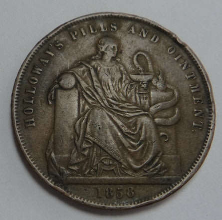 Great Britain & Australia, Professor Holloway One Penny Token 1858