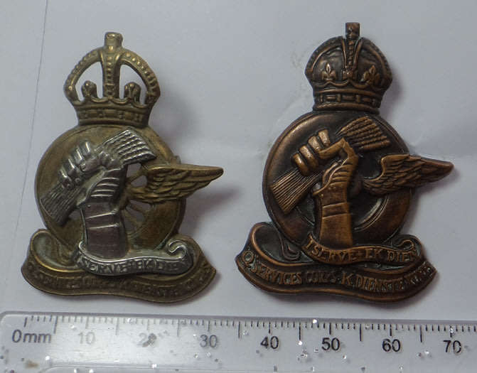 Military Badge Collection: Two South African Q Services Corps Badges