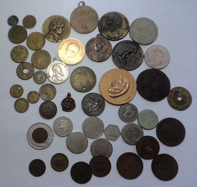 Collection of various old Tokens & Medallions from Victorian times onwards
