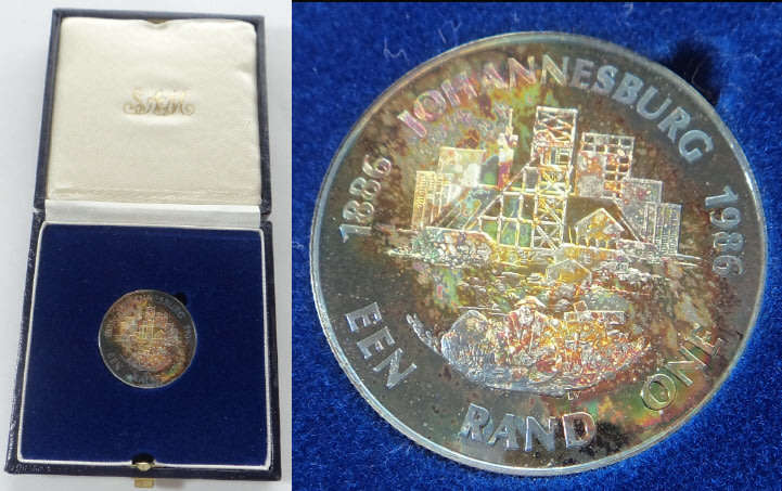 Republic of South Africa: Proof Silver R1 of 1986 (Johannesburg)