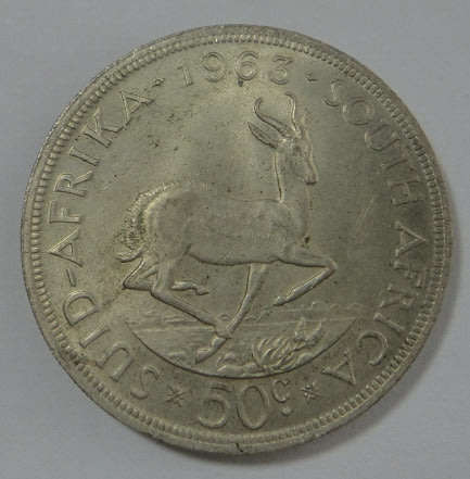 Republic of South Africa: Crown (Silver 50c) of 1963