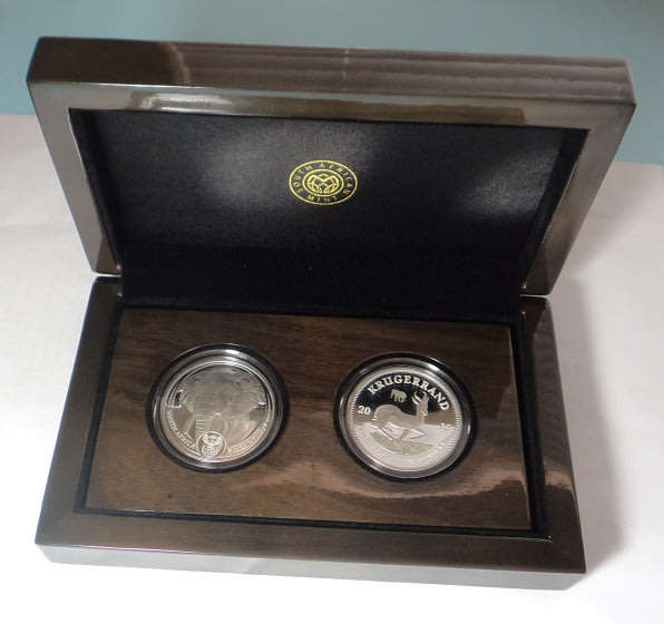 Rep. of SA: 2019 Fine Silver Combination Proof Set: Krugerrand & African Big Five Elephant