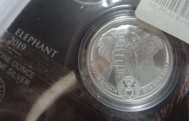 Rep. of SA: Big Five, Silver 1 Ounce R5 2019 (The Elephant) Brilliant Uncirculated