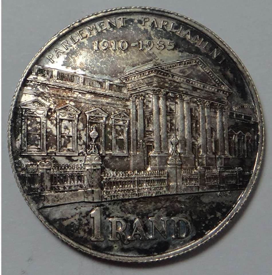 Republic of South Africa, Silver R1 of 1985 (Parliament)