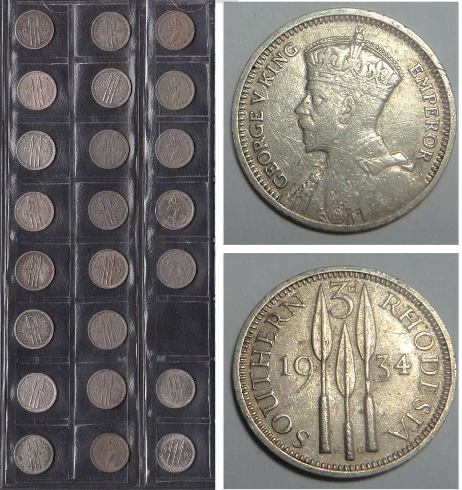 Tickey Collection: Southern Rhodesia, Rhodesia & Nyasaland and Rhodesian Republic