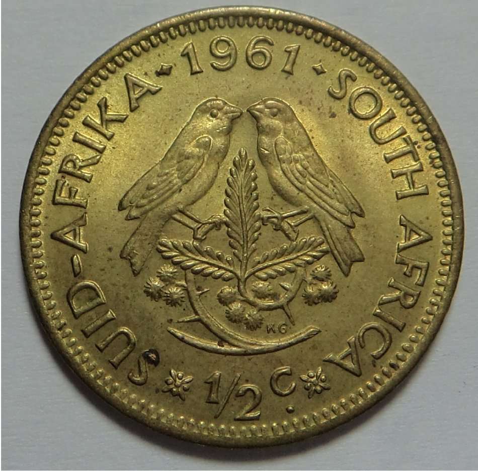 Republic of South Africa: Half Cent 1961 (UNC)