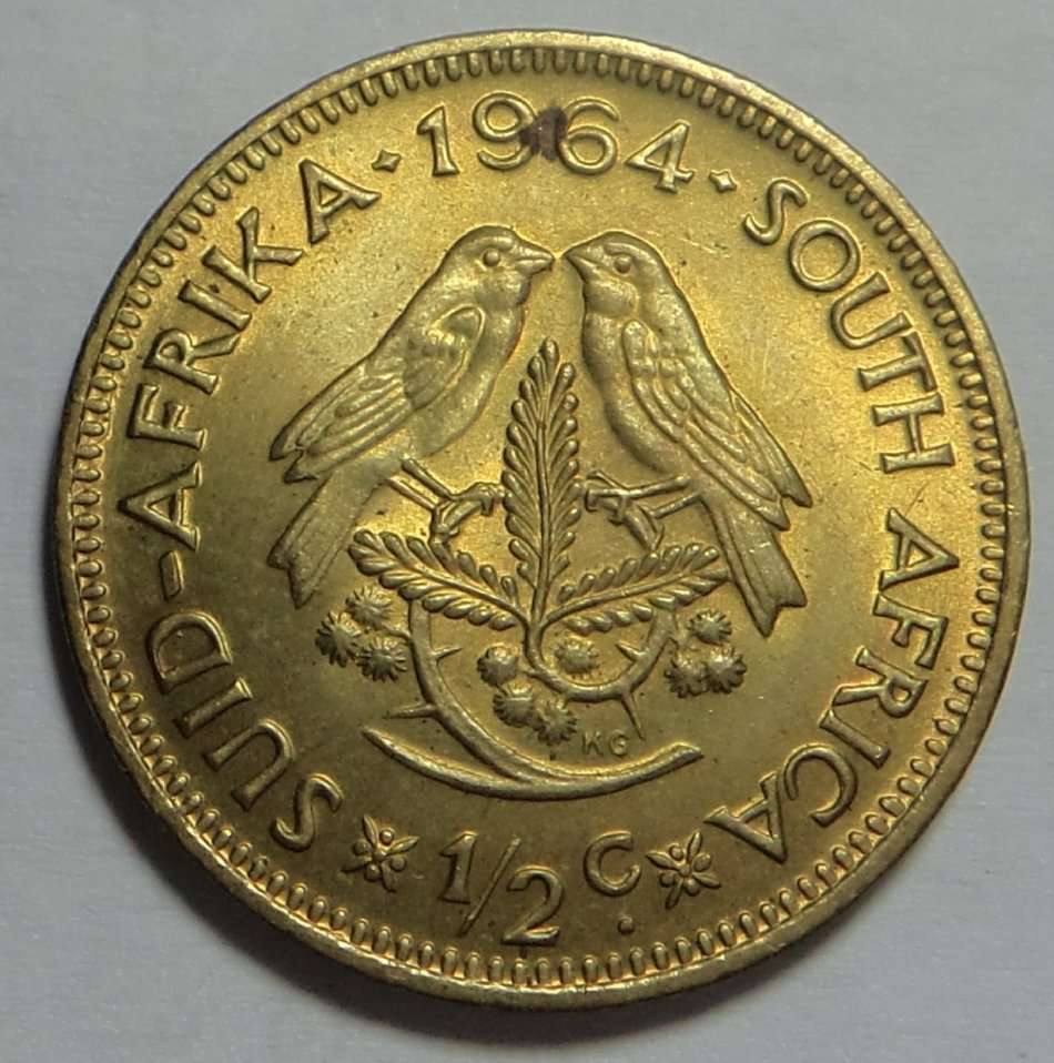 Republic of South Africa: Half Cent 1964 (UNC)