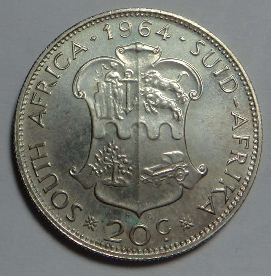 Republic of South Africa: Silver 20 Cent 1964 (Proof)