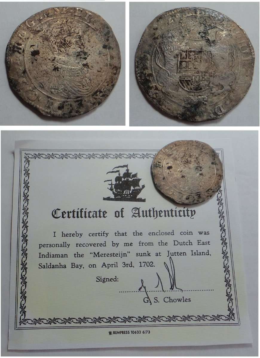 Spanish Netherlands, Charles II, Silver Ducaton 1668 (Merestejin Shipwreck)