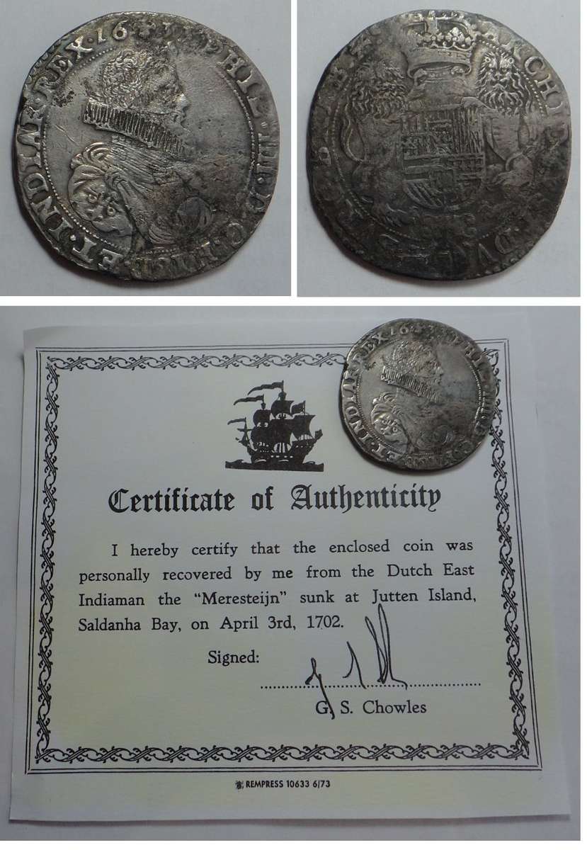 Spanish Netherlands (Brabant) Phillip IIII, Silver Ducaton 1633 (Merestejin Shipwreck)