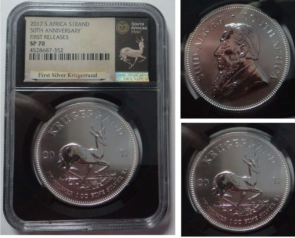 Republic of SA: Krugerrand 50th Anniversary 2017: NGC graded SP 70 First Releases