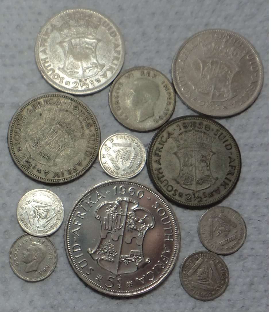 Union of South Africa: Collection of old Silver Coins