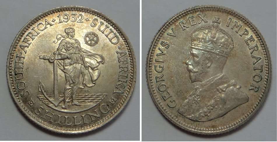 Union of South Africa: Shilling (1/-) of 1932 (UNC)