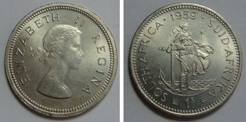 Union of South Africa: Shilling (1/-) of 1959 (UNC)