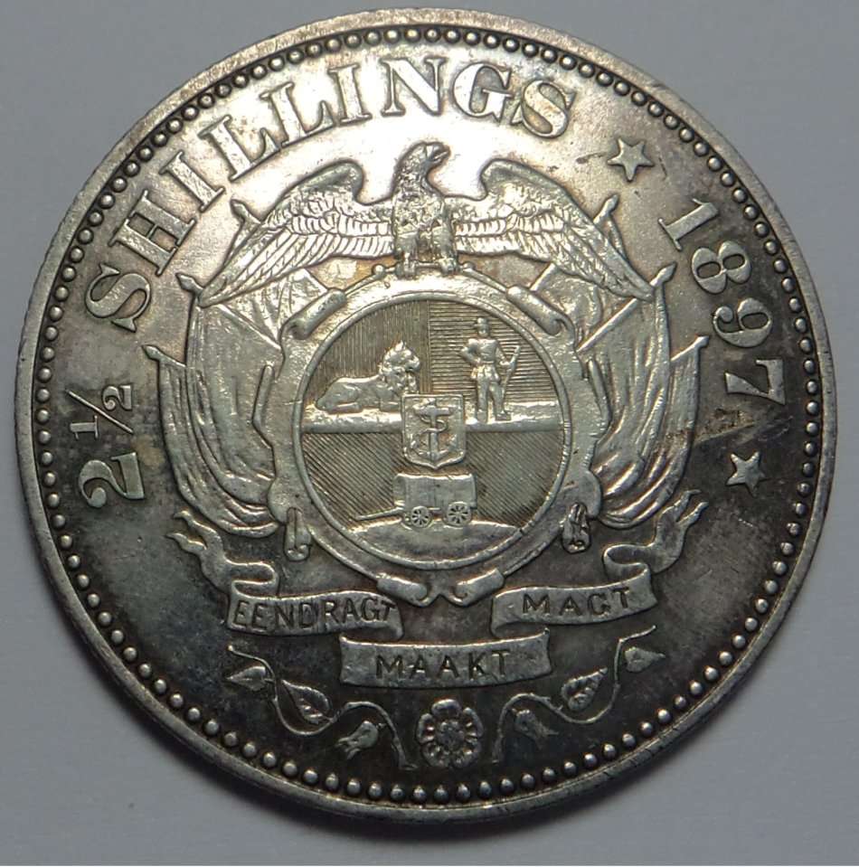 Paul Kruger ZAR: Half Crown (2/6-) of 1897