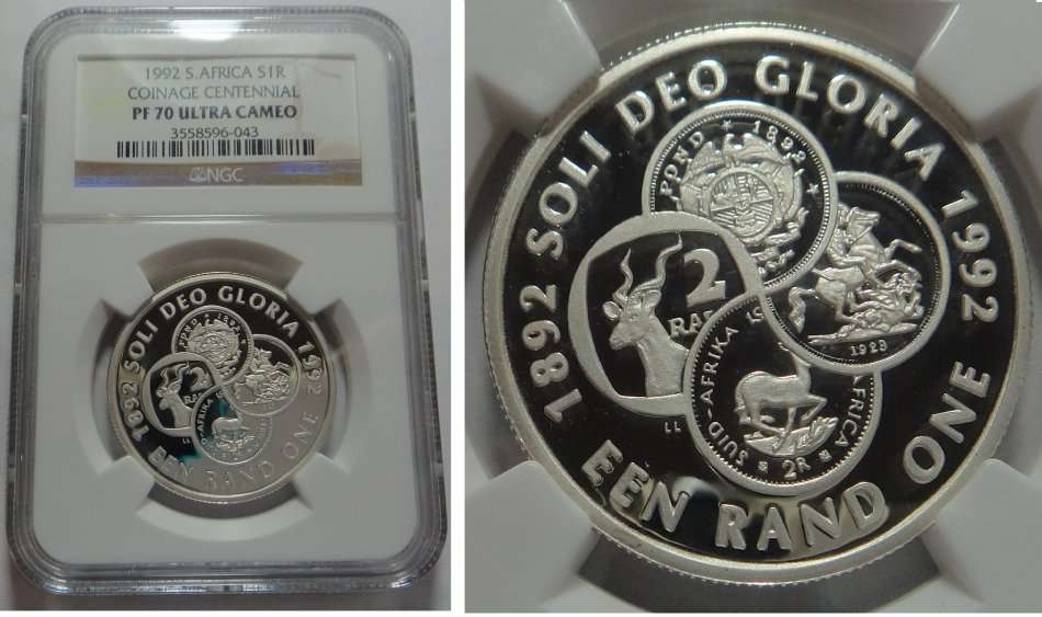 RSA: Proof Silver R1 of 1992 (Coinage) NGC PF70UC