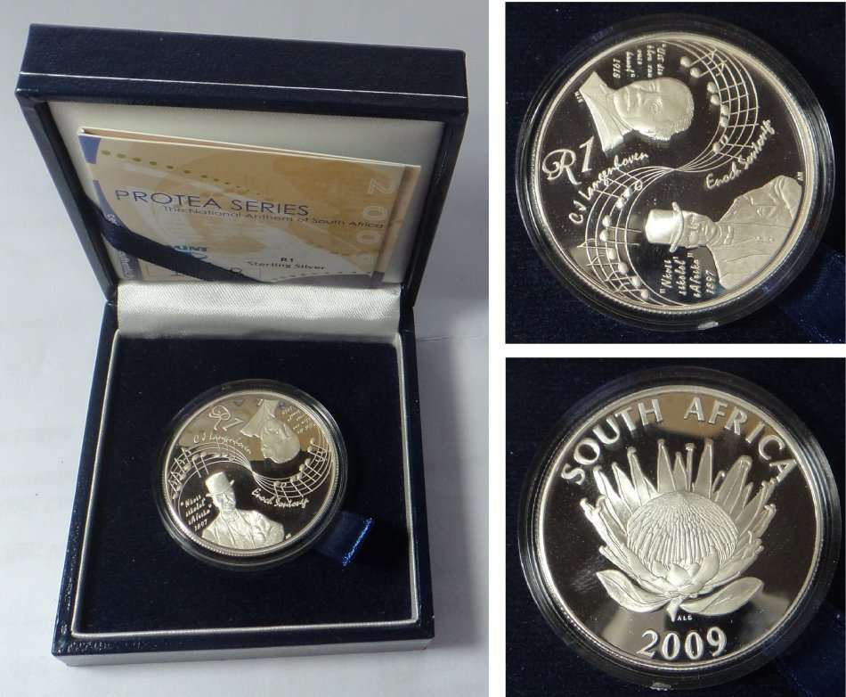 Republic of SA: Proof Silver R1 of 2009 (National Anthem)