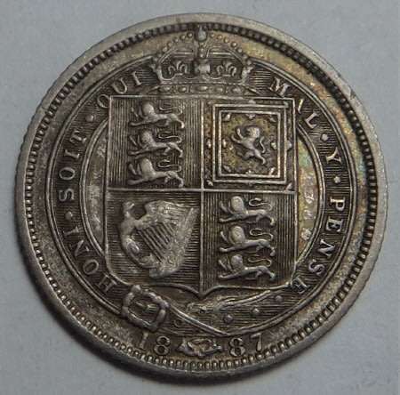 Great Britain, Queen Victoria, Silver 6 Pence of 1887