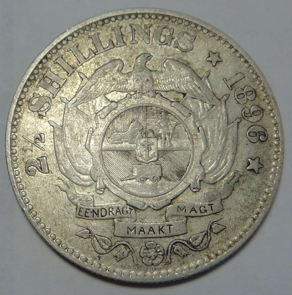 Paul Kruger ZAR: Half Crown (2/6-) of 1896