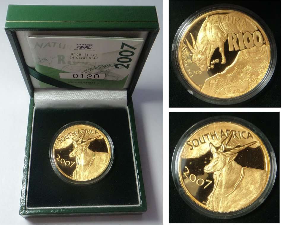 Republic of South Africa: Gold 1 OZ Natura of 2007 (Eland)