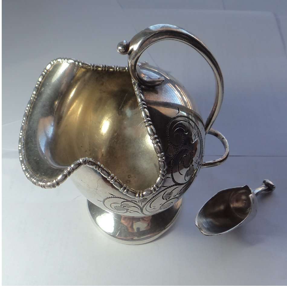 Victorian Silver Plated Sugar Bowl & Spoon by Cooper Brothers, Sheffield