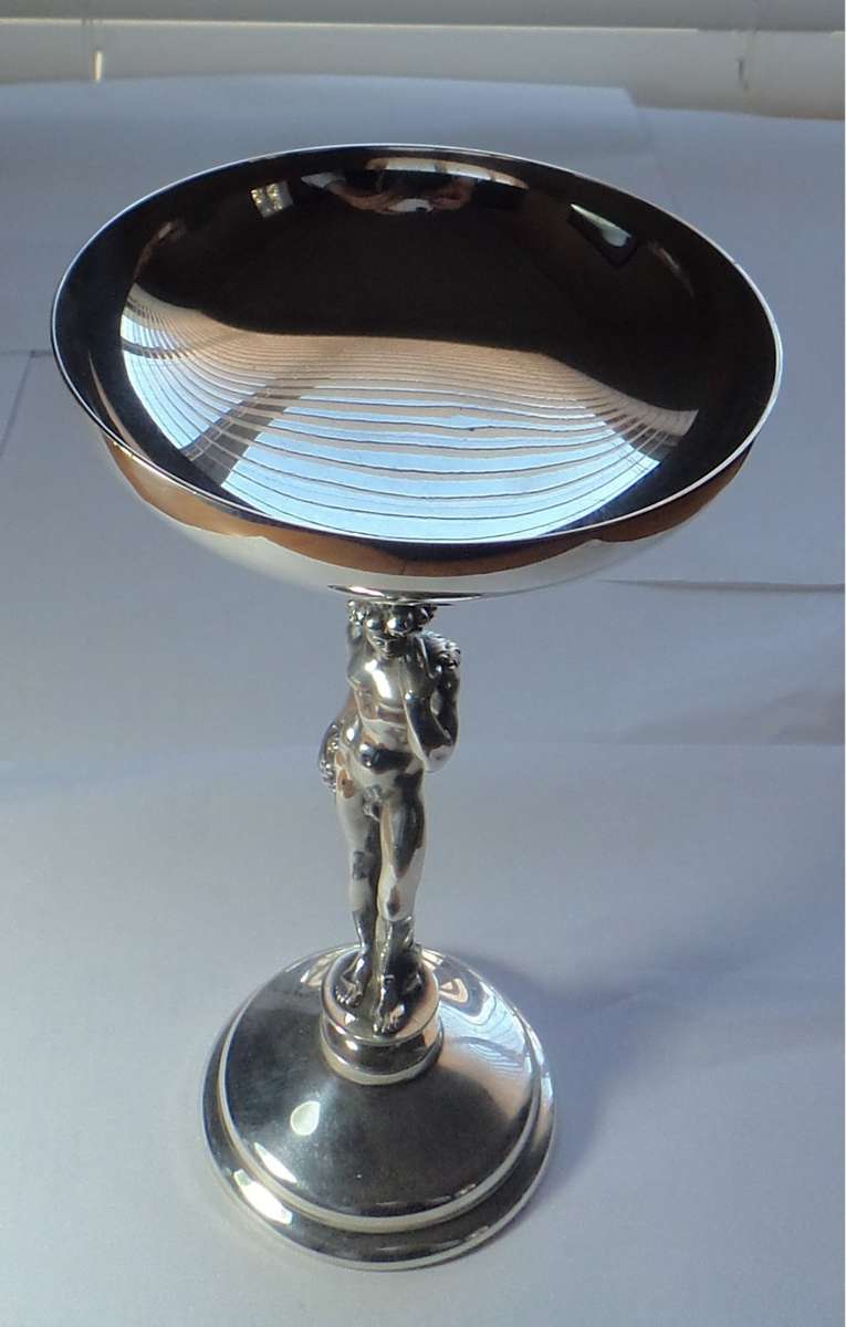 Christofle France, Silver Plated Bacchus Table Centre-piece Compote