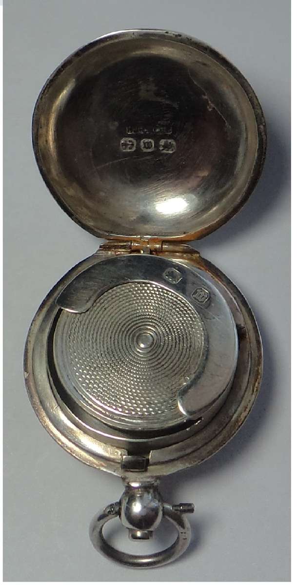 Victorian Silver Circular Sovereign Case, Birmingham 1896