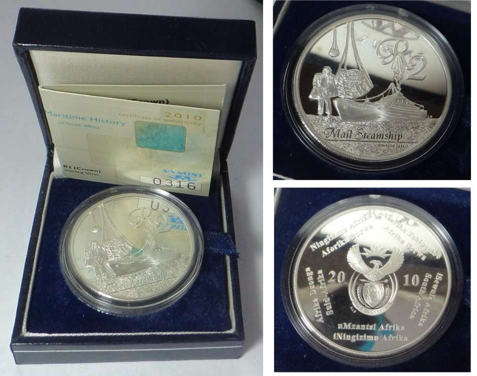 Republic of SA: Proof Silver R2 of 2010 (Mail Steamship)