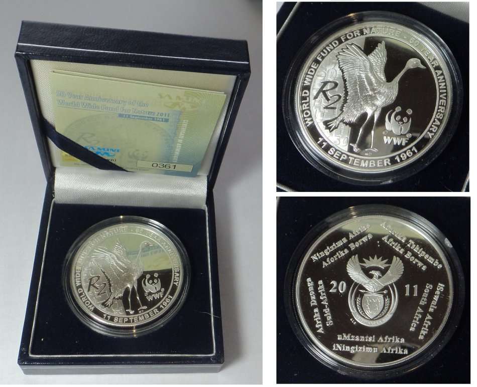Republic of SA: Proof Silver R2 of 2011 (WWF)