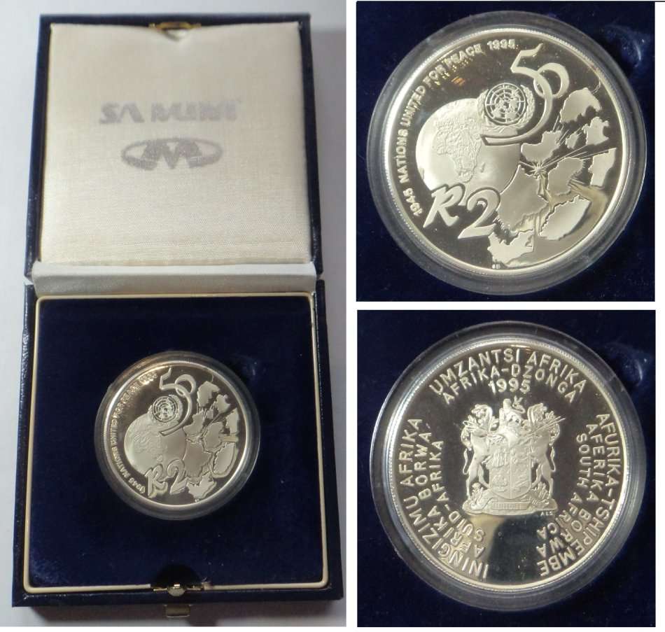 Republic of SA: Proof Silver R2 of 1995 (United Nations)