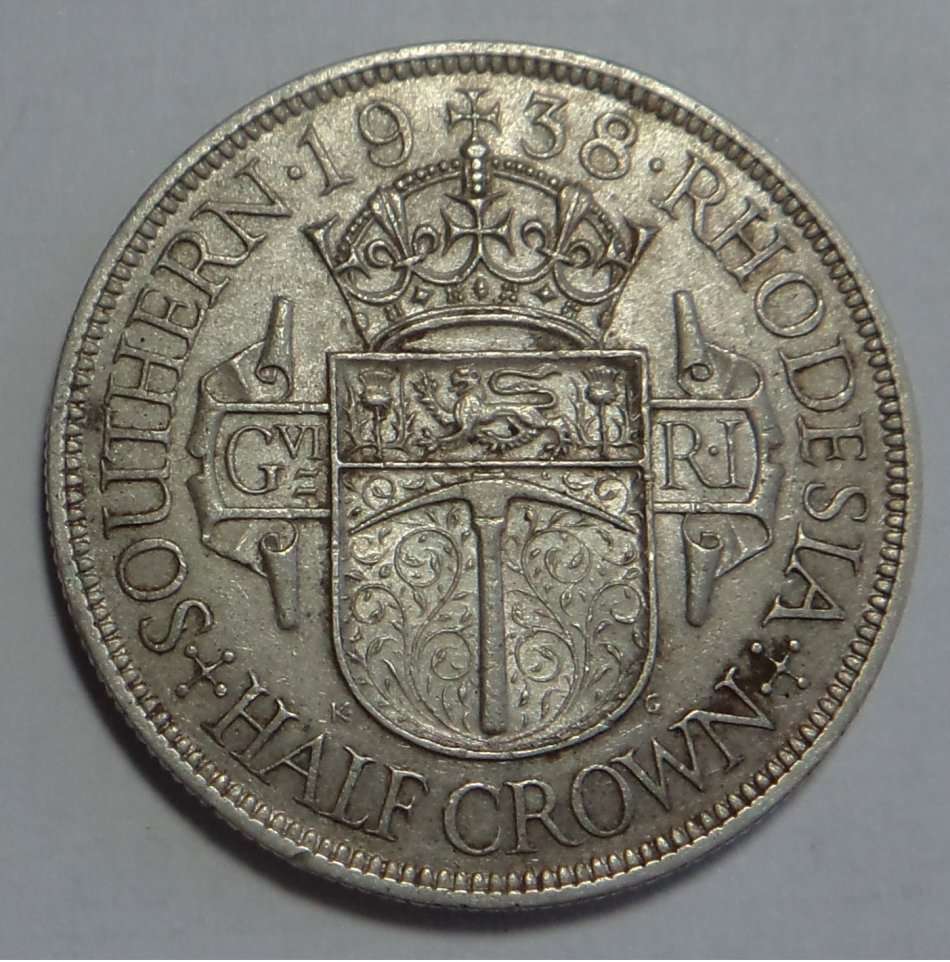 Southern Rhodesia: Silver Half Crown of 1938
