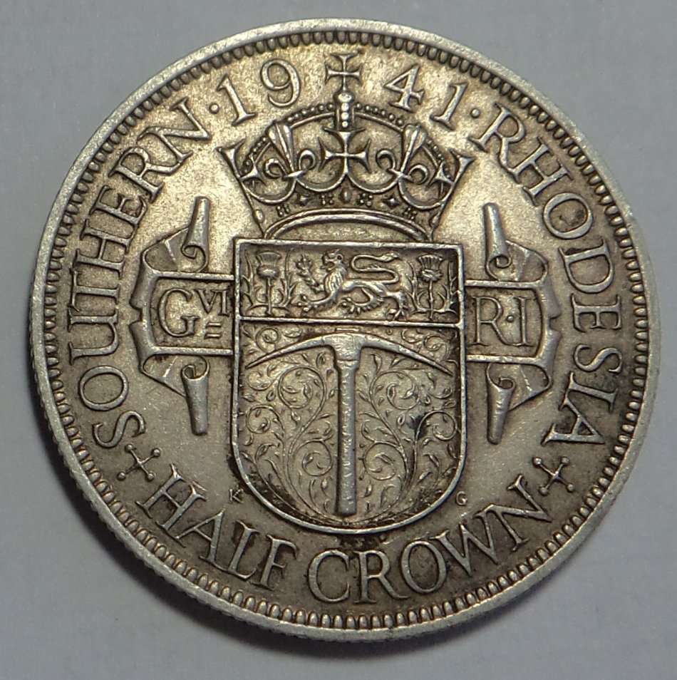Southern Rhodesia: Silver Half Crown of 1941