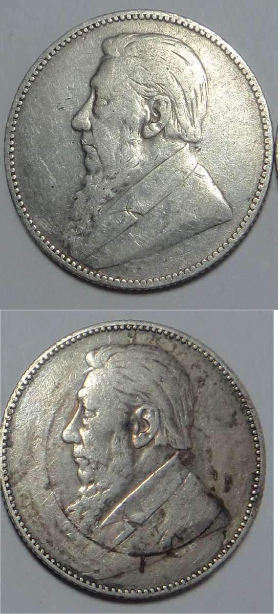 Paul Kruger ZAR: Silver Shillings of 1892 & 1896