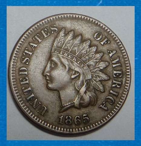 United States: Indian Head Cent of 1865