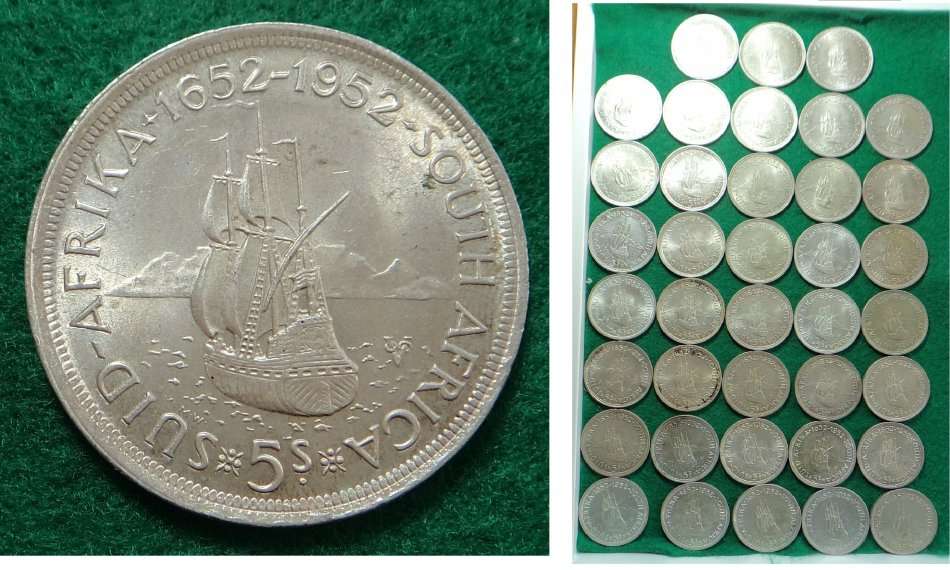 Union of SA: 48 Silver Crowns of 1952: Bid per coin to take all