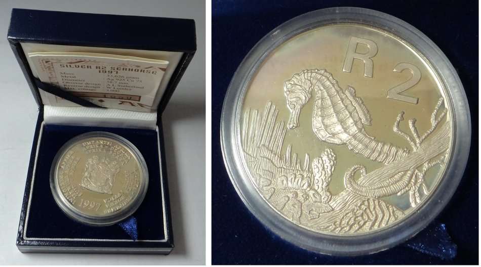RSA: Proof Silver R2 Crown of 1997 (Sea Horse)
