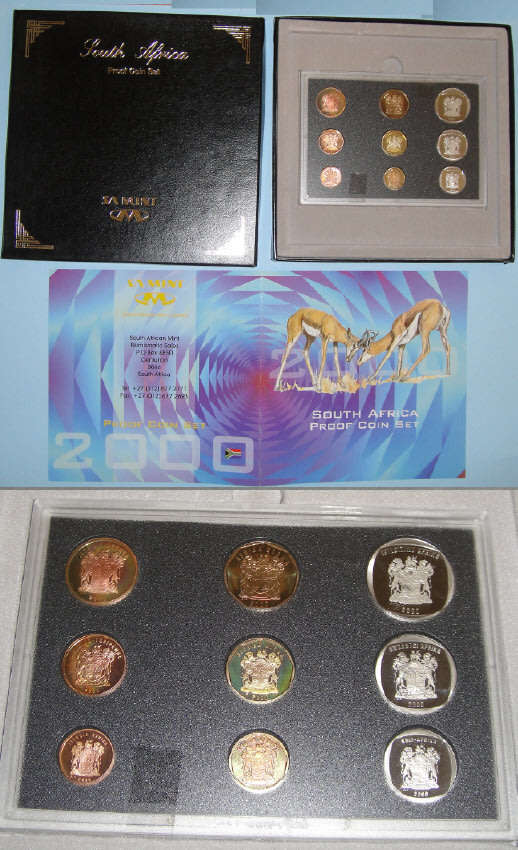 Republic of South Africa: Proof Set of 2000 (Old Coat of Arms)