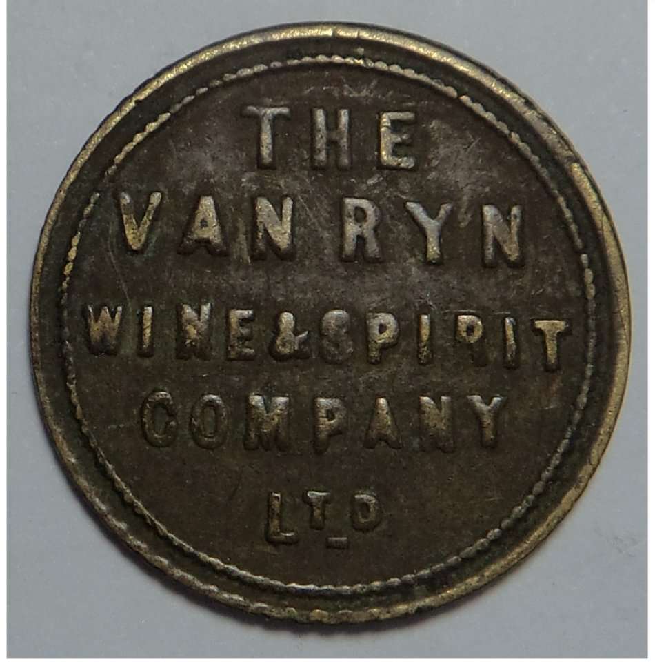 Cape Town: Van Ryn Wine & Spirit Company 3d Token