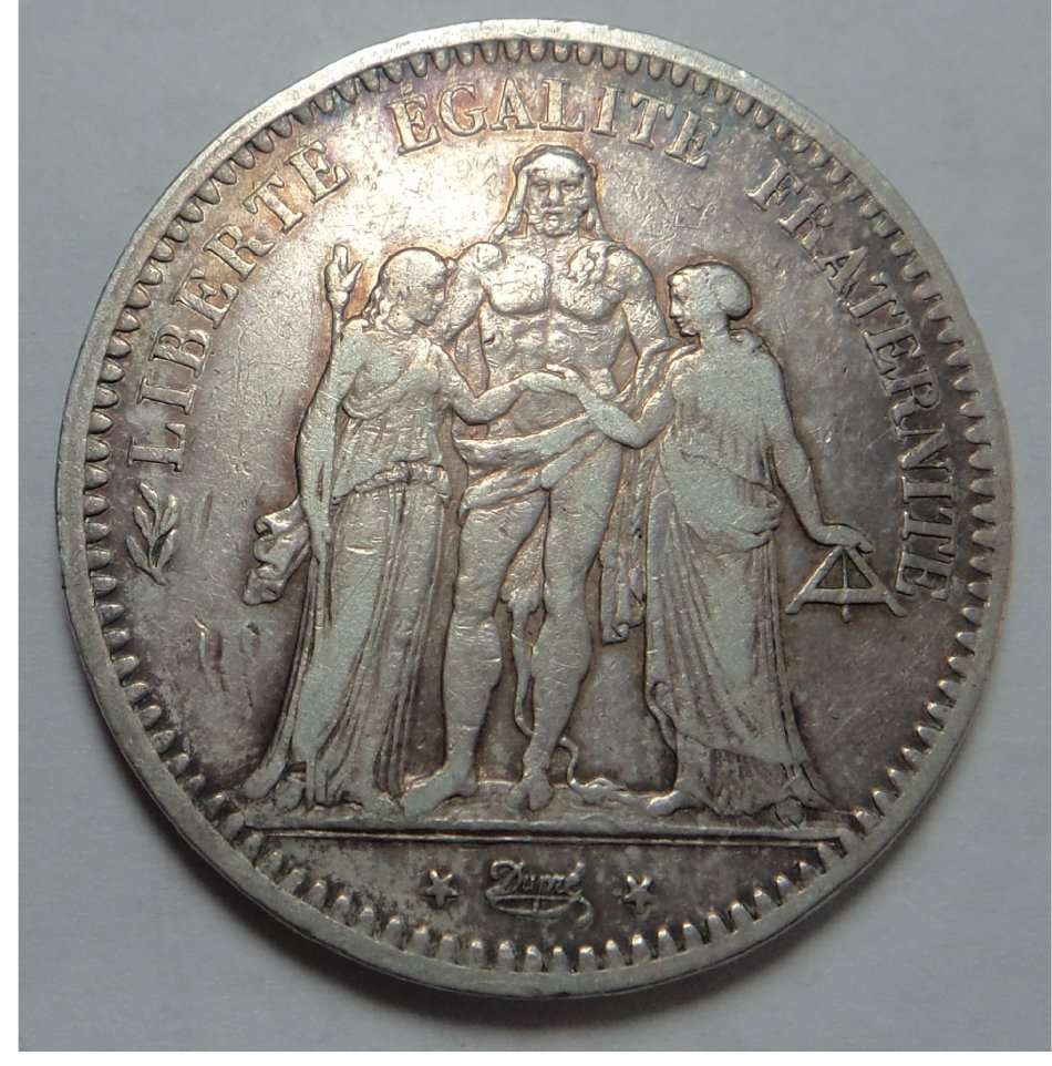 France (Hercules Group) Silver 5 Francs of 1849 (A)