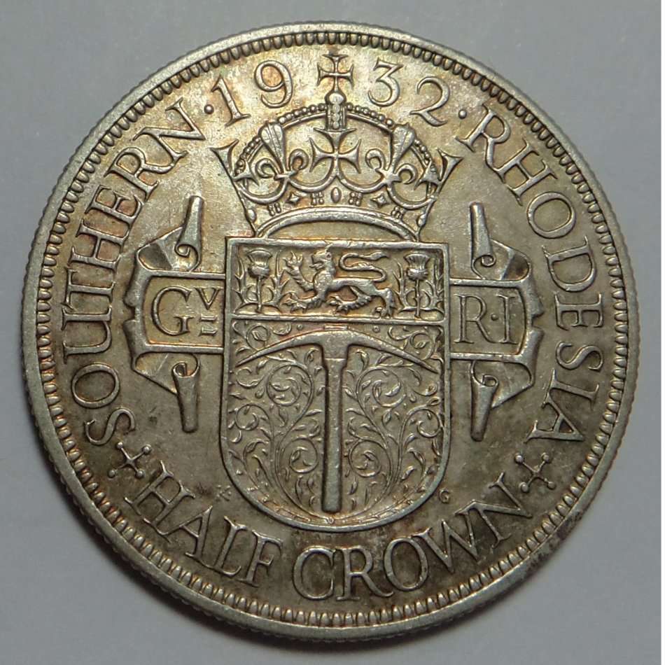 Rhodesia: George V Silver Half Crown of 1932