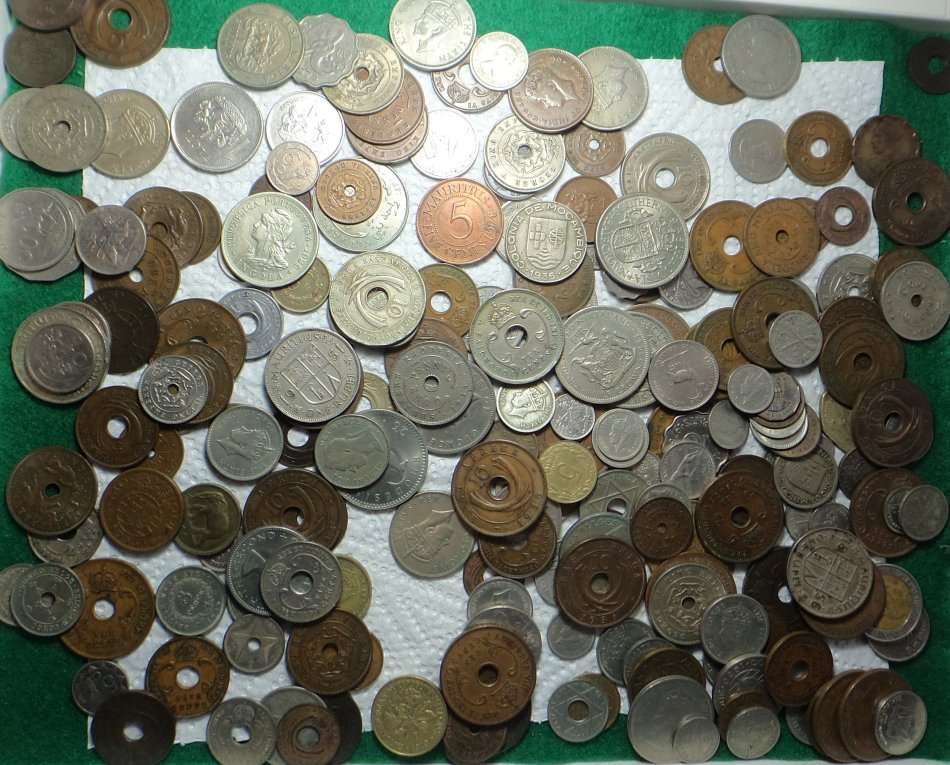 Large Collection of Coins of mostly Africa (many Colonial Era) 210+ coins