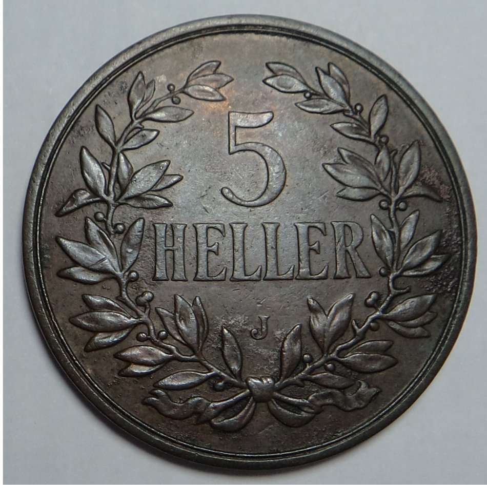 German East Africa: 5 Heller of 1908