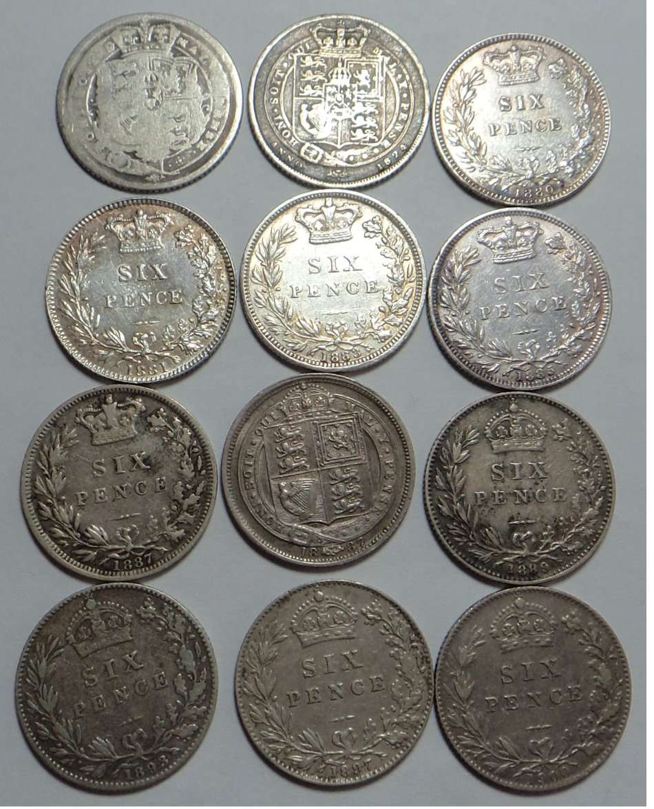 Great Britain: Georgian and Victorian Sixpence Set